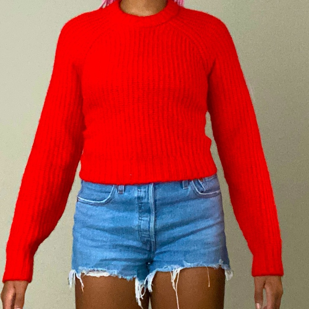 Future Collective Cherry Red Open Backed Sweater